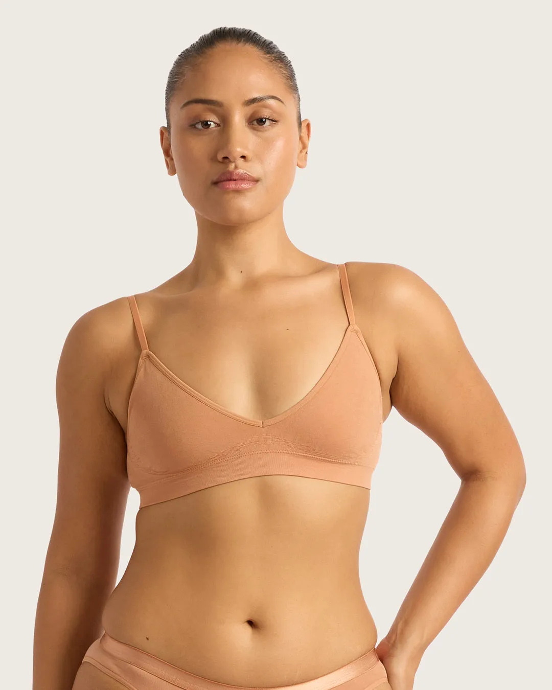LYOLYTE Triangle Bralette - Dune,Women Wear
