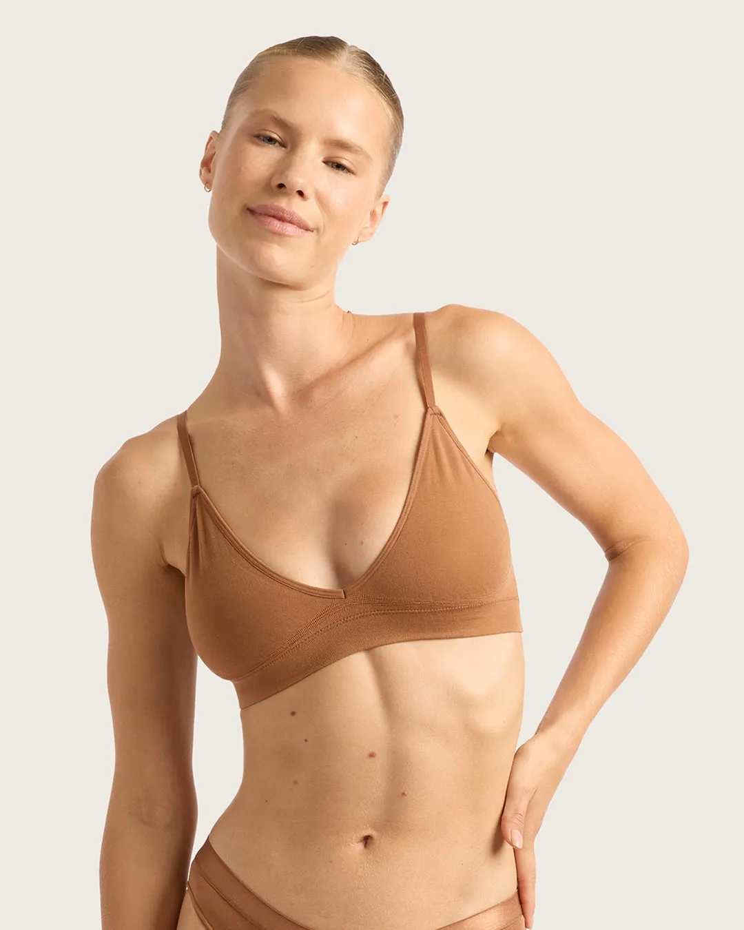 LYOLYTE Triangle Bralette - Maple,Women Wear