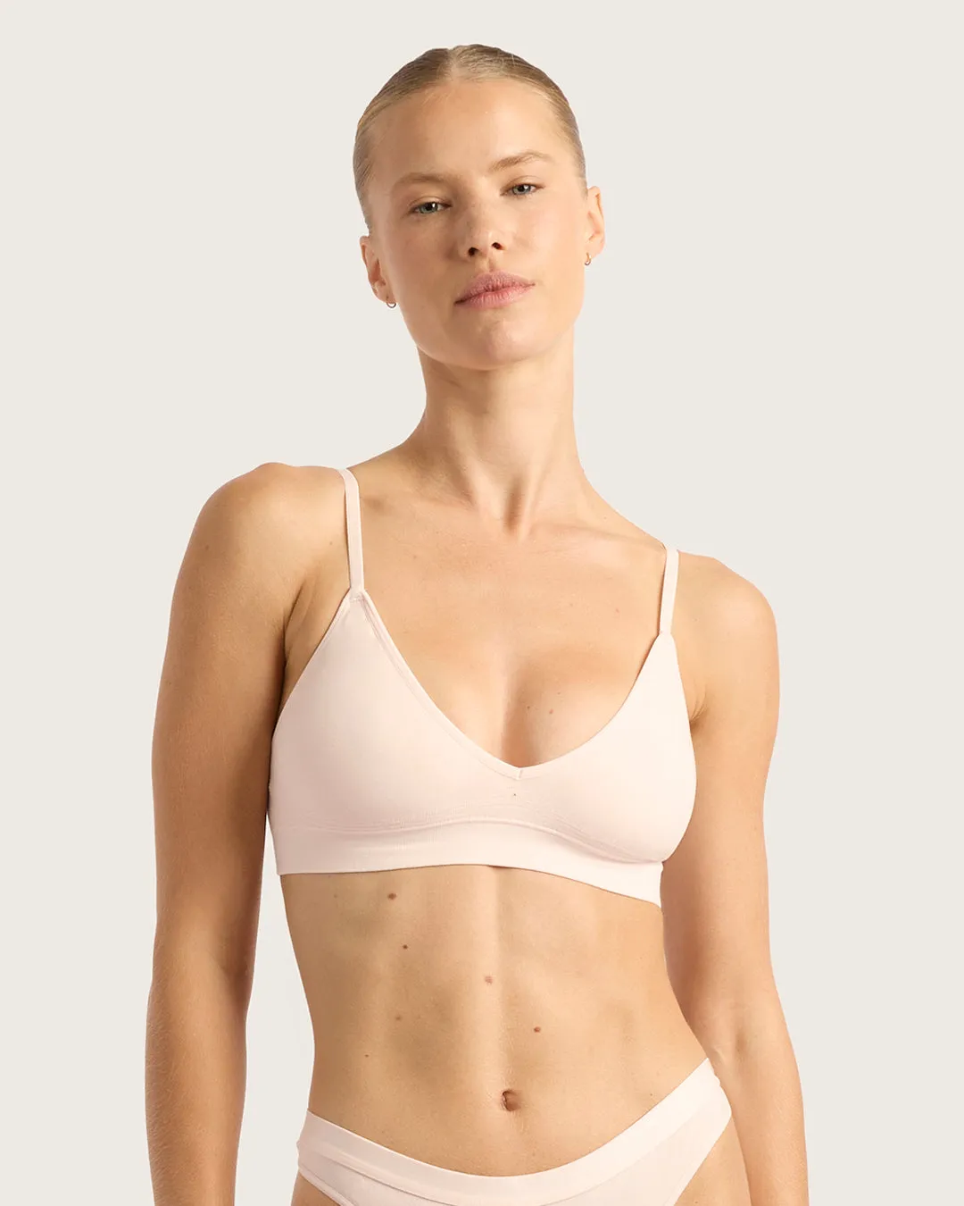 LYOLYTE Triangle Bralette - Powder Pink,Women Wear