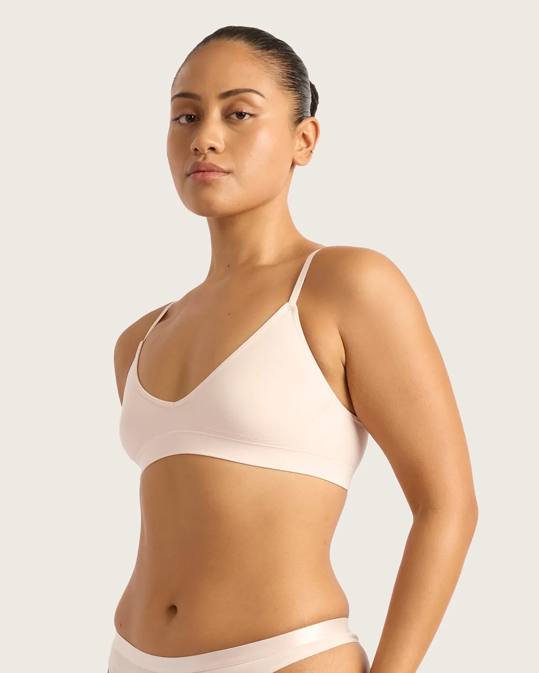 LYOLYTE Triangle Bralette - Powder Pink,Women Wear