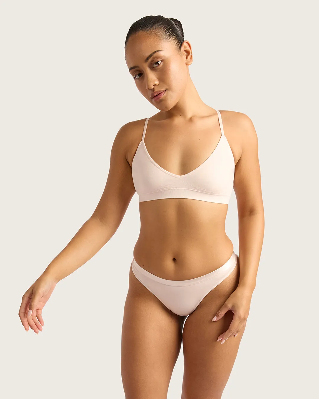 LYOLYTE Triangle Bralette - Powder Pink,Women Wear
