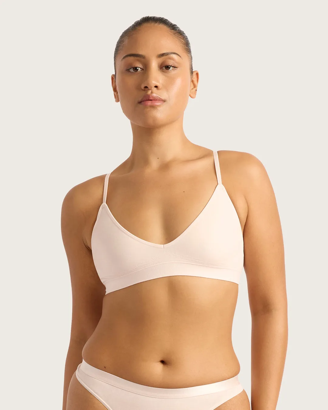 LYOLYTE Triangle Bralette - Powder Pink,Women Wear
