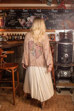 Map of My Heart Cropped Bamboo Kimono Cardigan,Women Wear