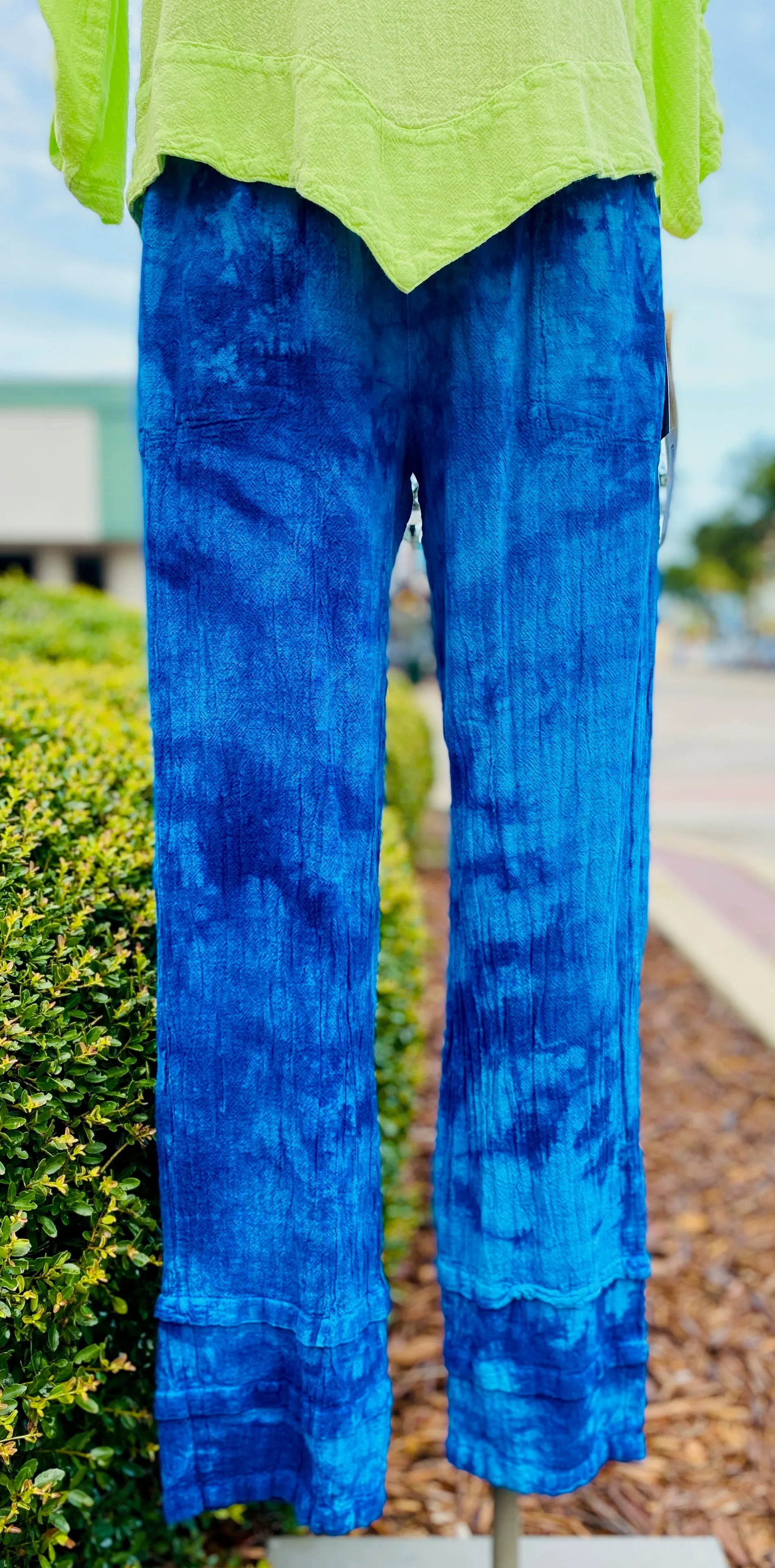 Mavy Pants With Pockets 100% Cotton Gauze,Women Wear