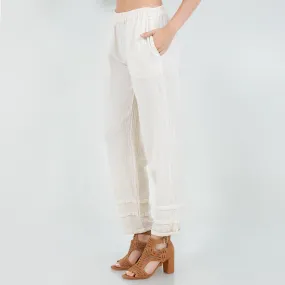 Mavy Pants With Pockets 100% Cotton Gauze,Women Wear