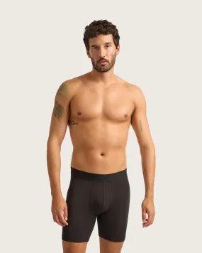 Men's Everyday Mid-Length Boxer Briefs - Black,Men Underwear