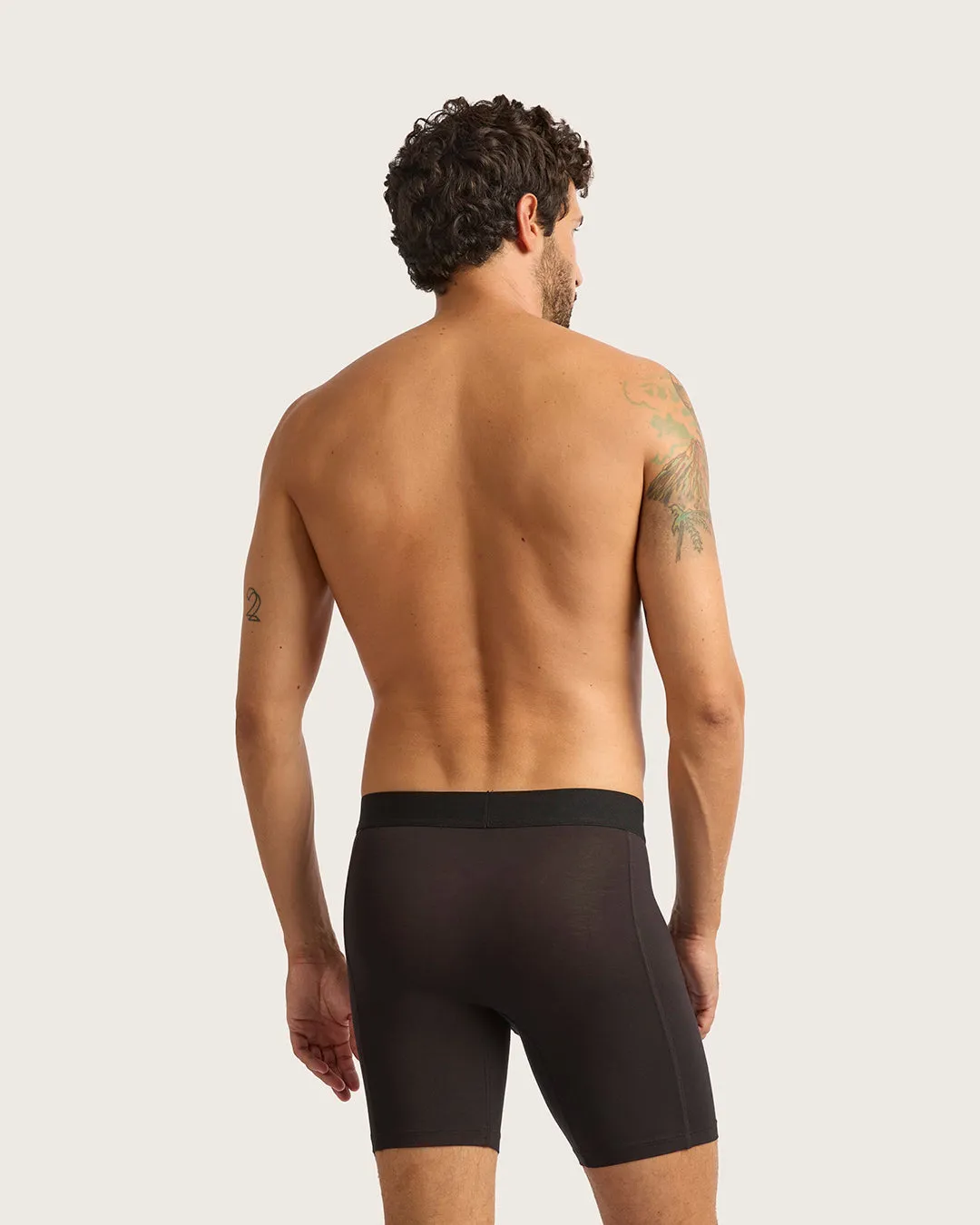 Men's Everyday Mid-Length Boxer Briefs - Black,Men Underwear