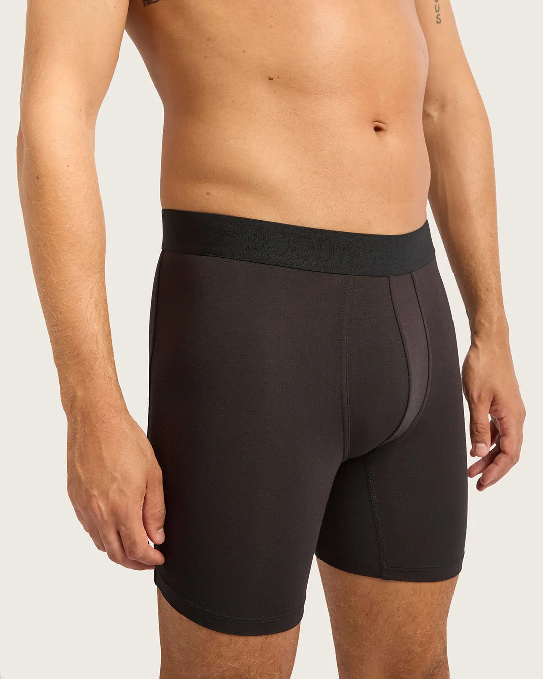 Men's Everyday Mid-Length Boxer Briefs - Black,Men Underwear