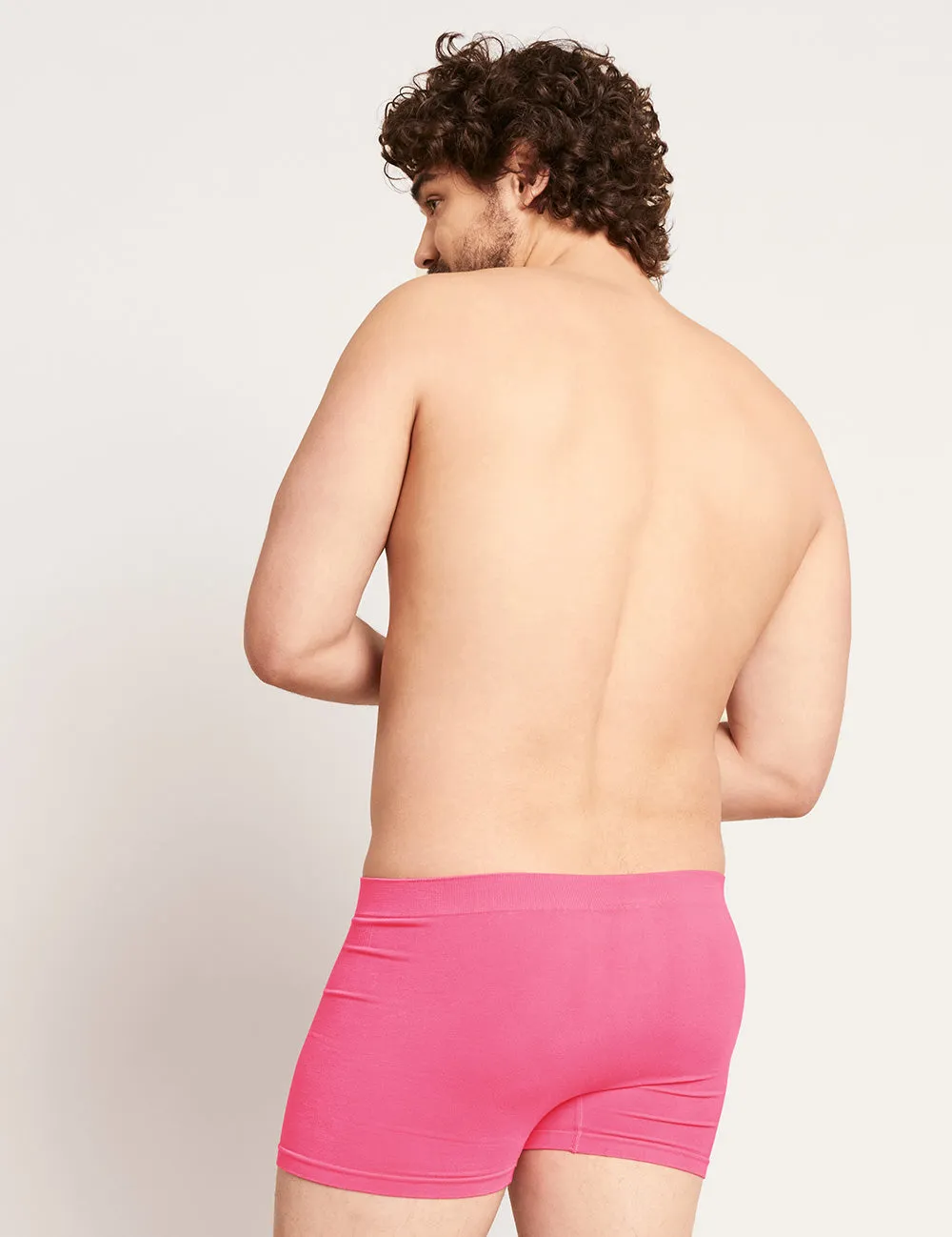 Men's Seamfree Boxer Briefs - BCAM Pink,Men Underwear