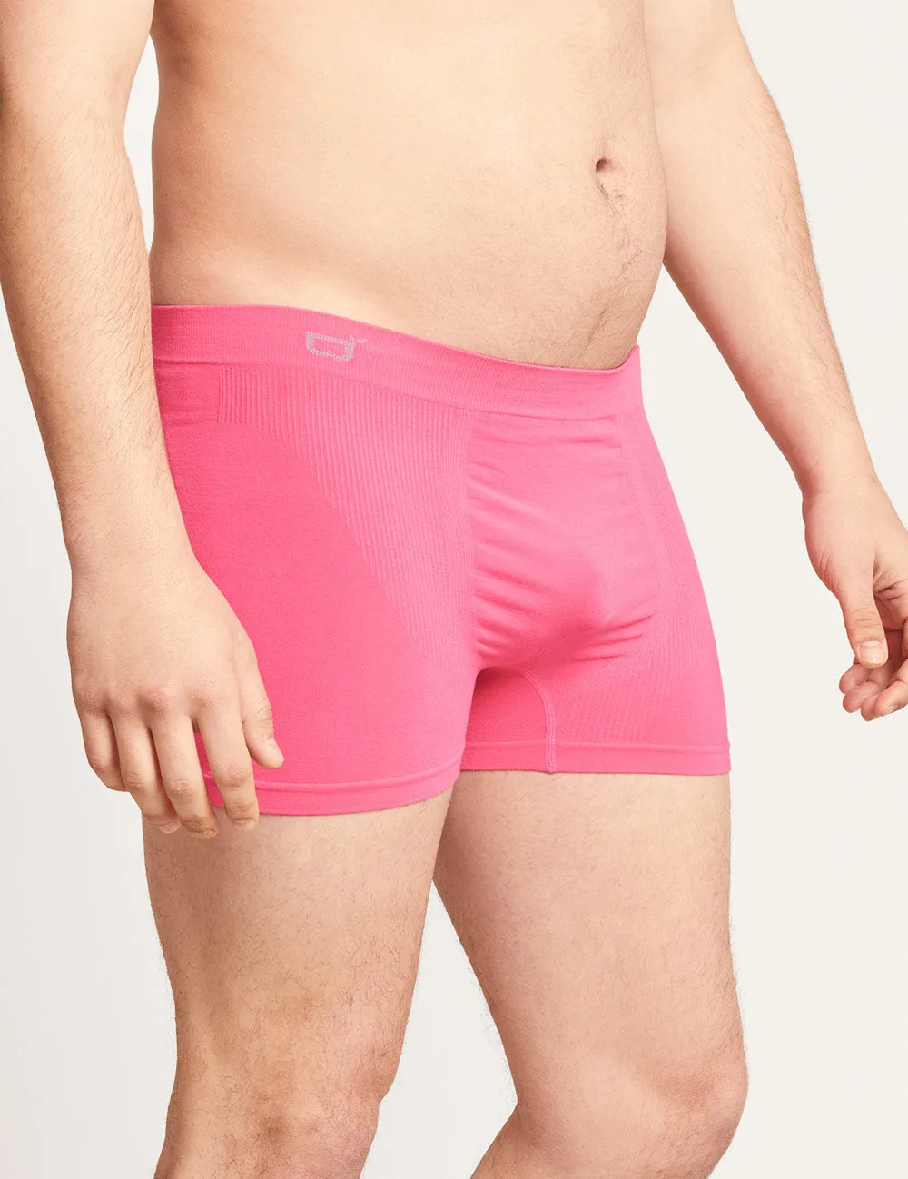Men's Seamfree Boxer Briefs - BCAM Pink,Men Underwear