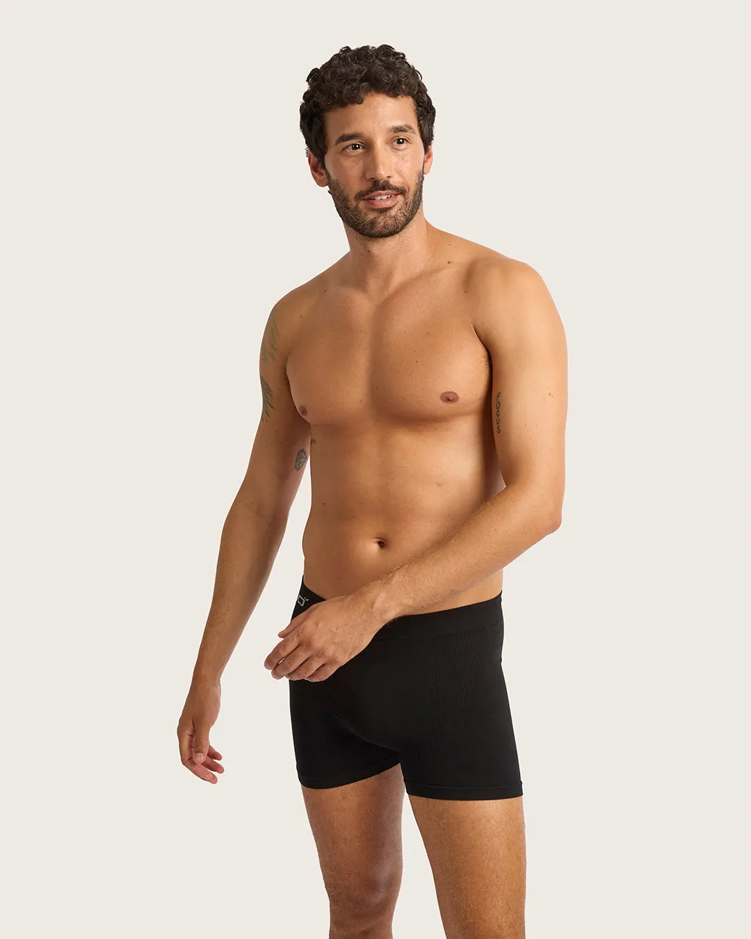 Men's Seamfree Boxer Briefs - Black,Men Underwear
