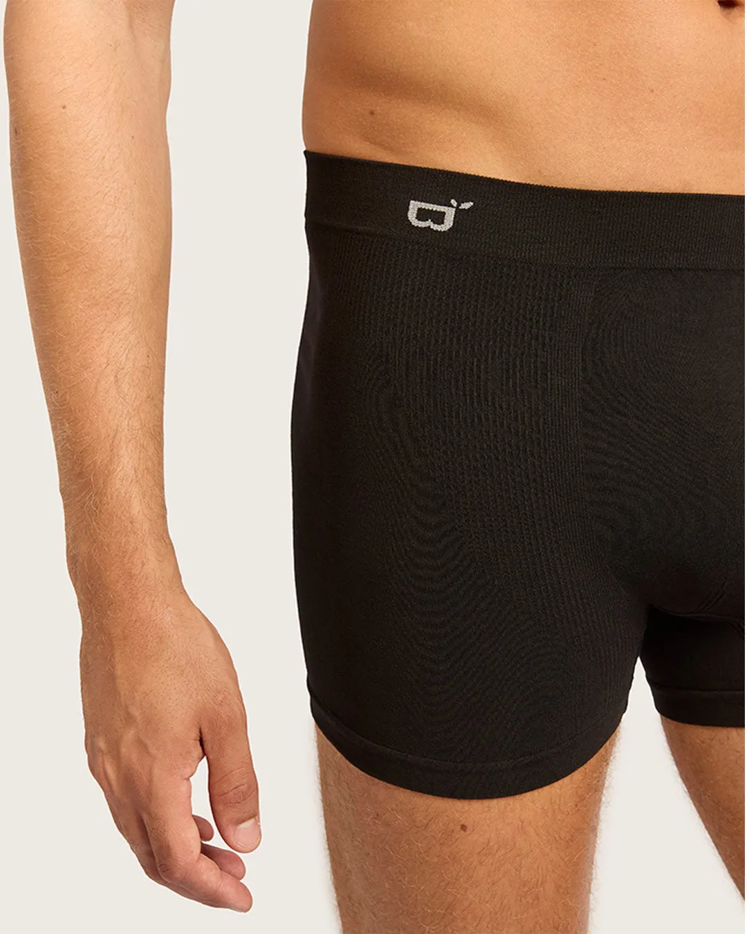 Men's Seamfree Boxer Briefs - Black,Men Underwear