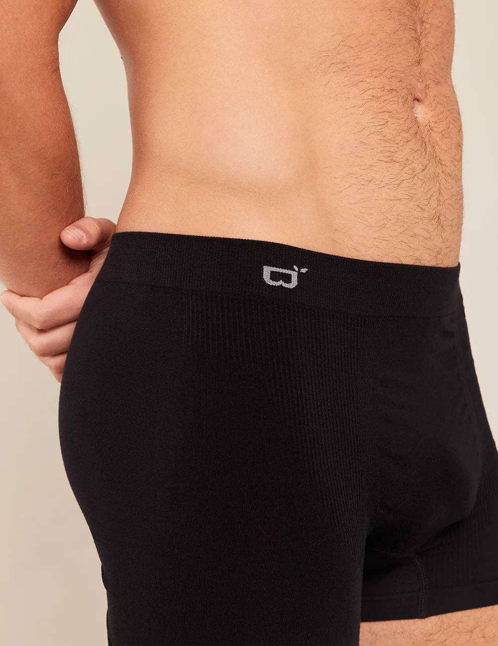 Men's Seamfree Boxer Briefs - Black,Men Underwear