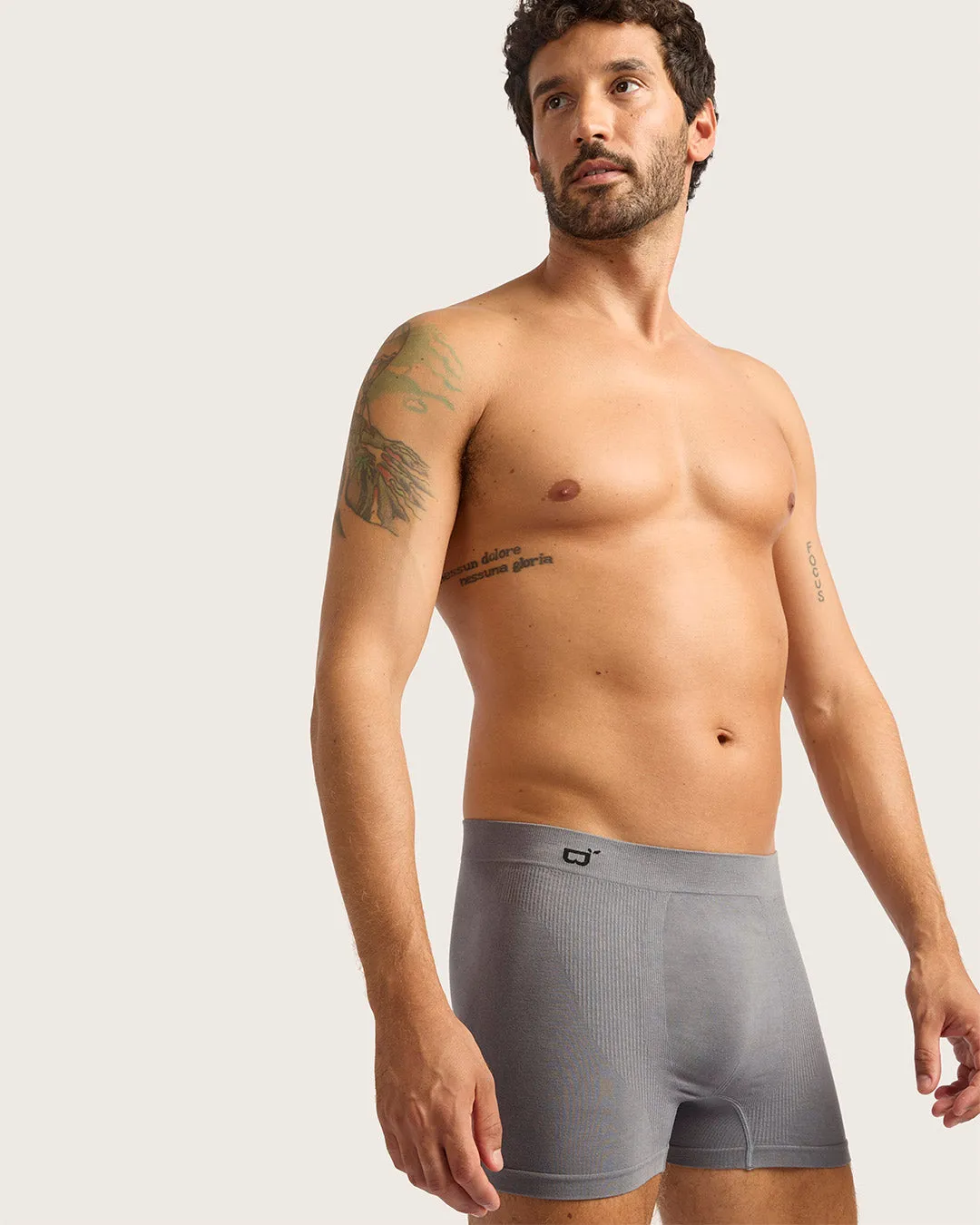 Men's Seamfree Boxer Briefs - Charcoal,Men Underwear