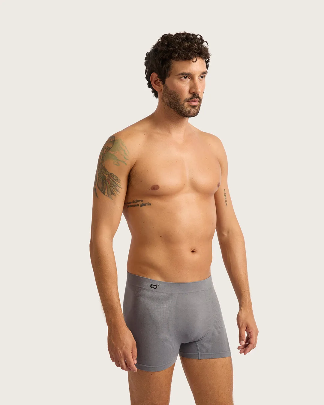 Men's Seamfree Boxer Briefs - Charcoal,Men Underwear