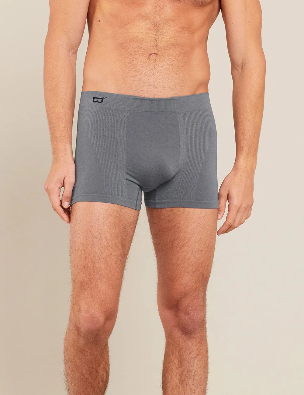 Men's Seamfree Boxer Briefs - Charcoal,Men Underwear