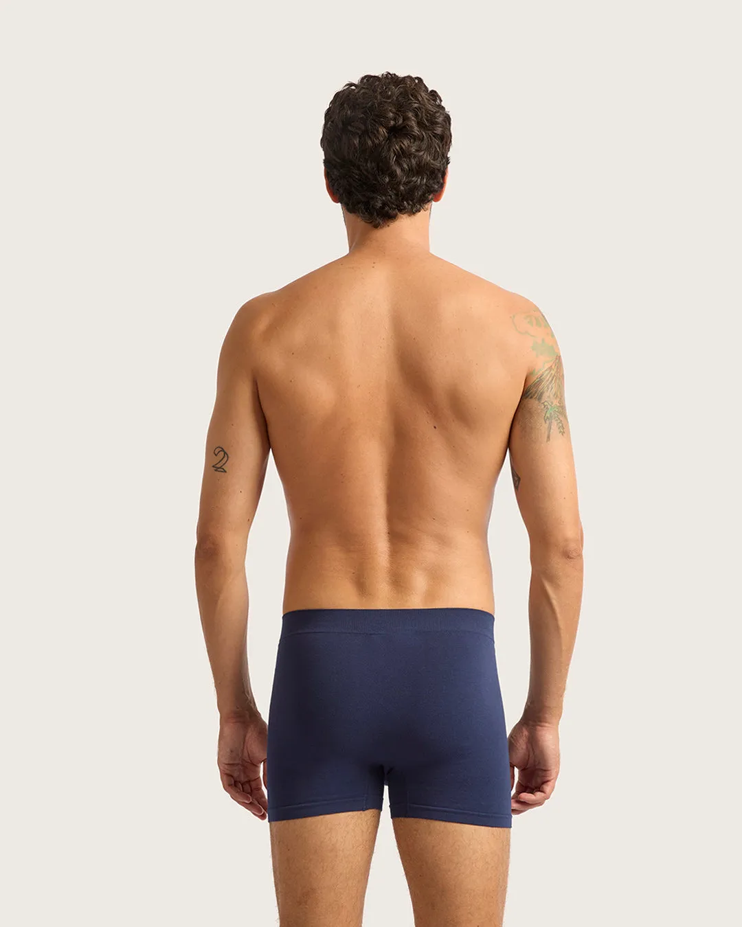 Men's Seamfree Boxer Briefs - Navy,Men Underwear