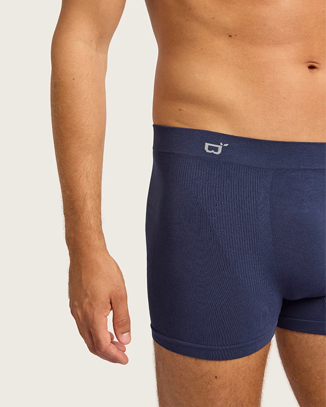 Men's Seamfree Boxer Briefs - Navy,Men Underwear