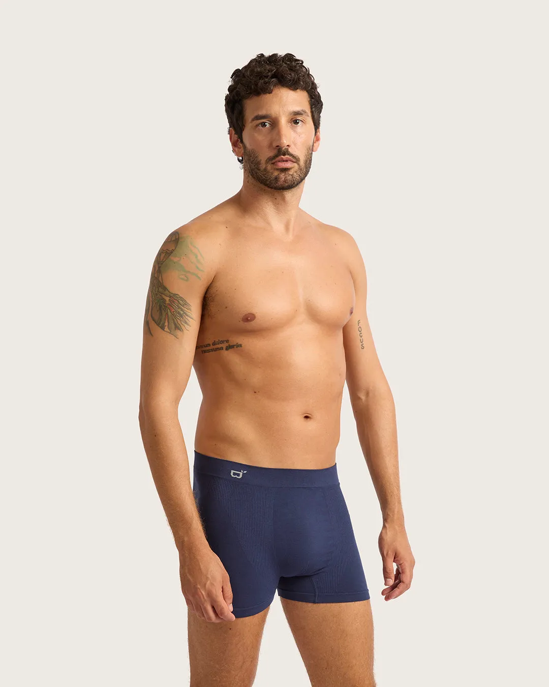Men's Seamfree Boxer Briefs - Navy,Men Underwear
