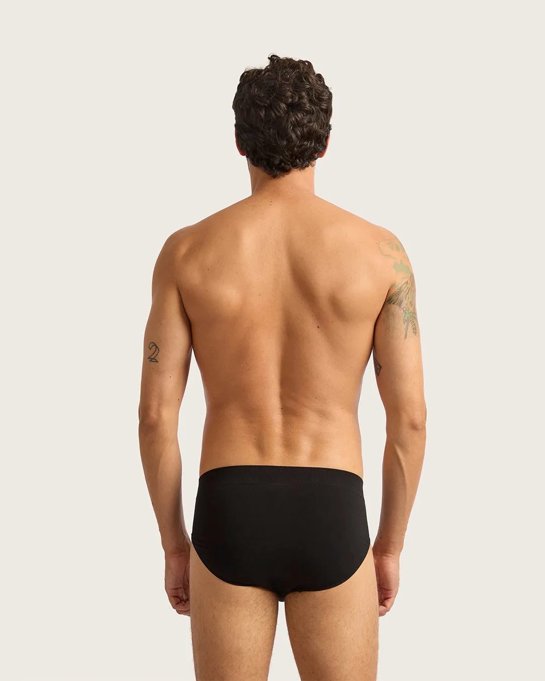 Men's Seamfree Briefs - Black,Men Underwear
