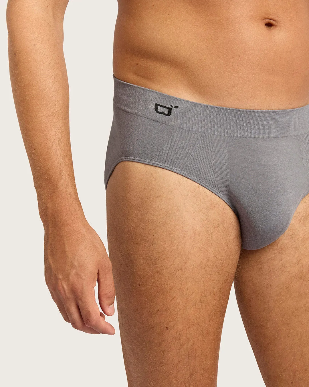Men's Seamfree Briefs - Charcoal,Men Underwear