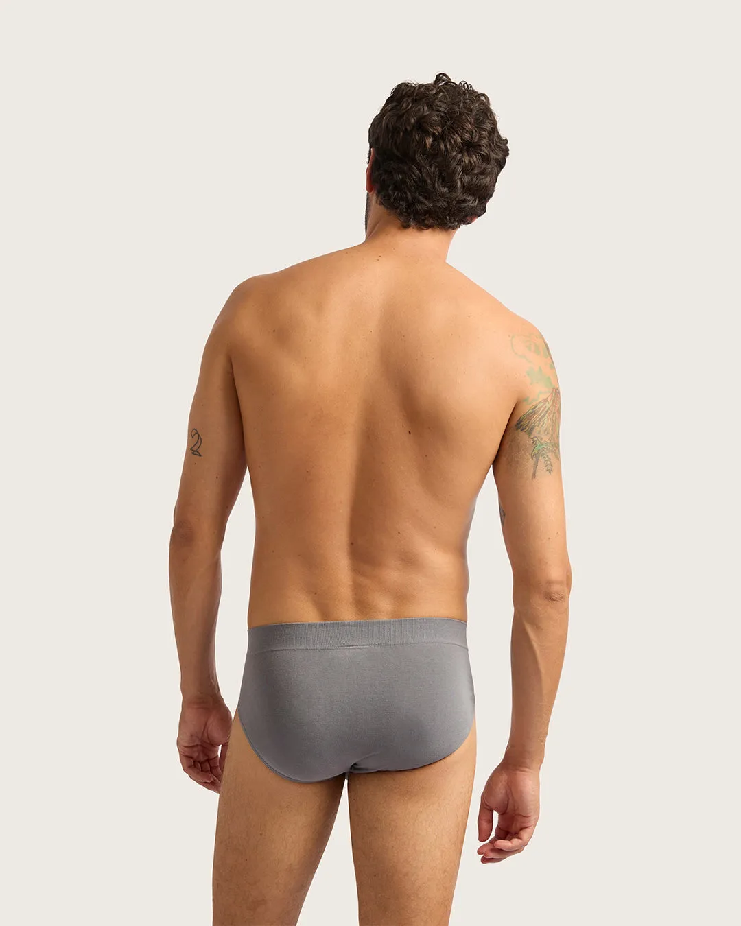 Men's Seamfree Briefs - Charcoal,Men Underwear
