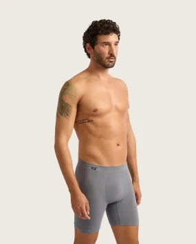 Men's Seamfree Mid-Length Boxer Briefs - Charcoal,Men Underwear