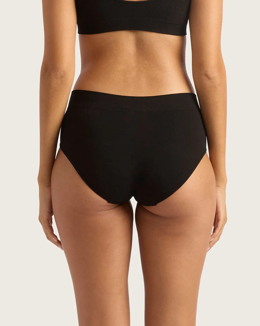Midi Briefs - Black,Women Wear