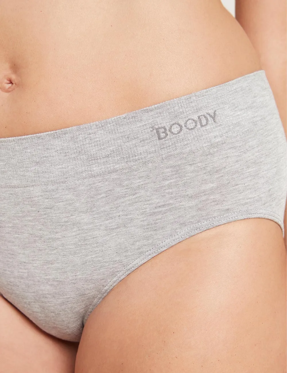 Midi Briefs - Light Grey Marl,Women Wear