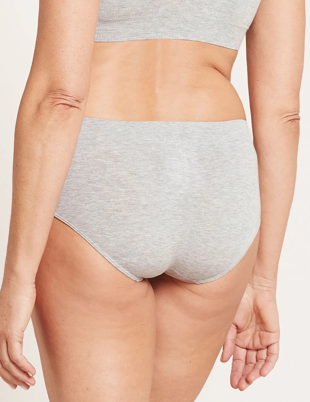 Midi Briefs - Light Grey Marl,Women Wear