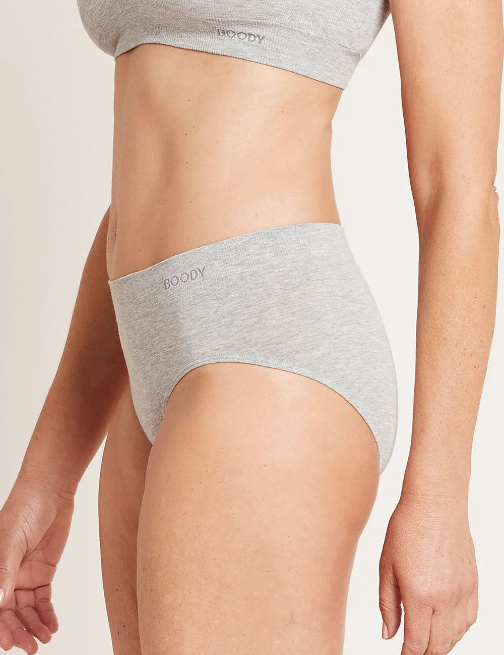 Midi Briefs - Light Grey Marl,Women Wear