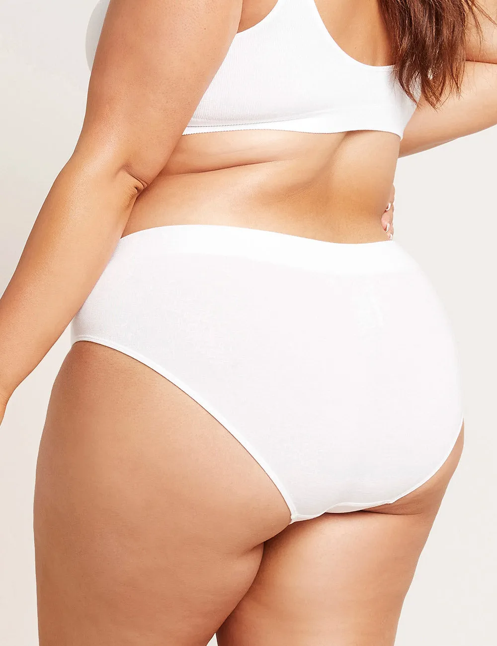 Midi Briefs - White,Women Wear