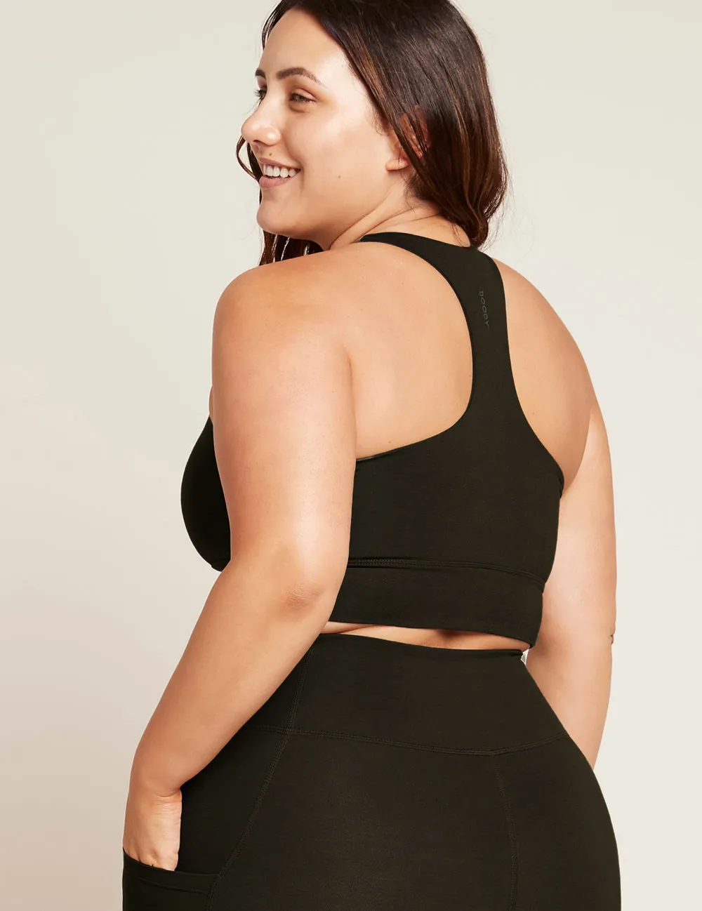 Motivate Longline Bra - Black,Women Wear