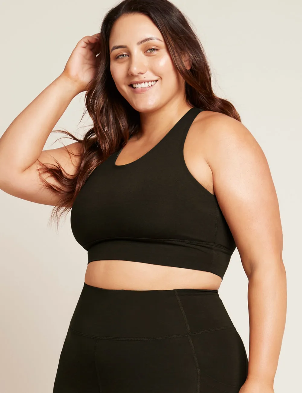 Motivate Longline Bra - Black,Women Wear