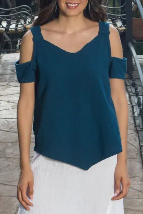 Mylie Cold Shoulder Top 100% Cotton Gauze,Women Wear