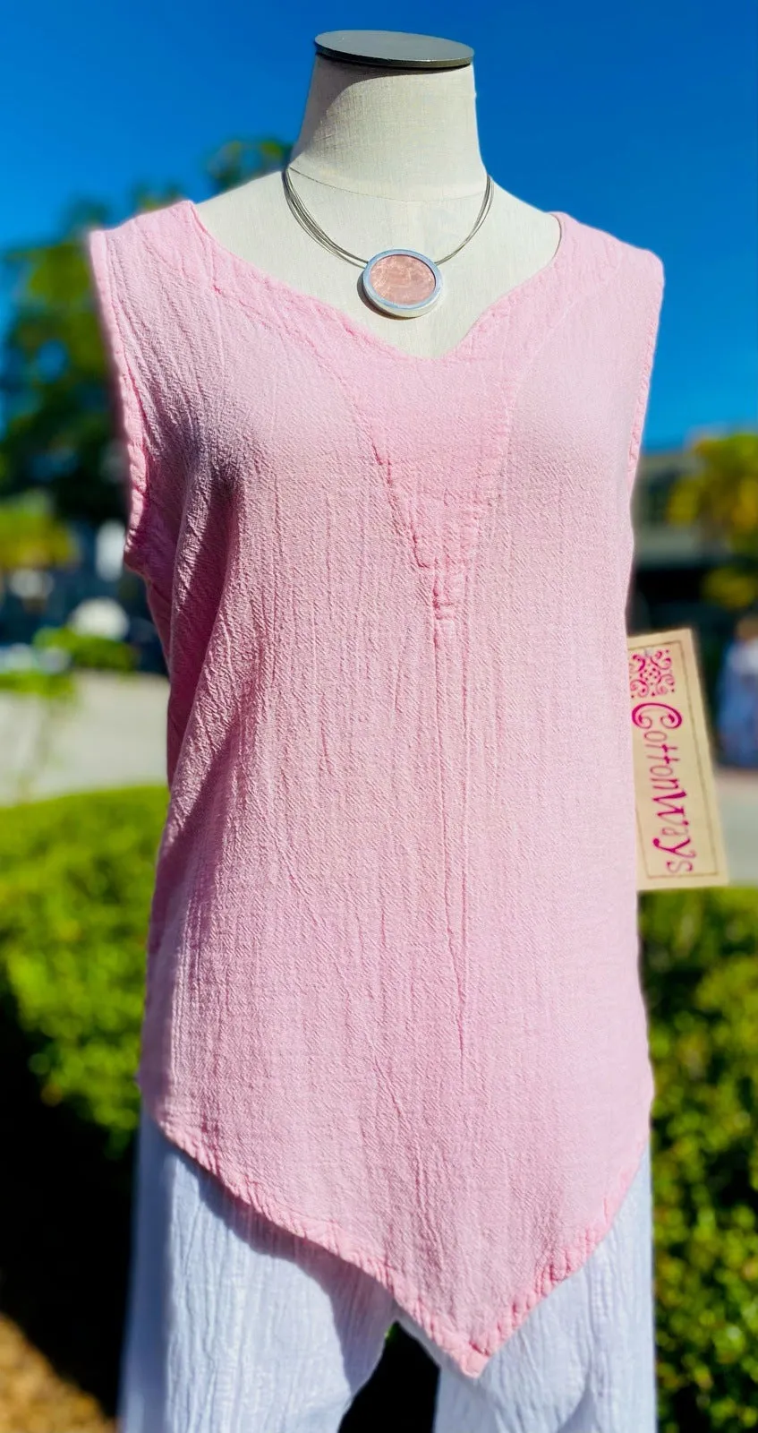 Nancy - Favorite Tank Top 100% Cotton Gauze,Women Wear