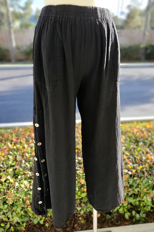 New Rickie Button Side Pants,Women Wear