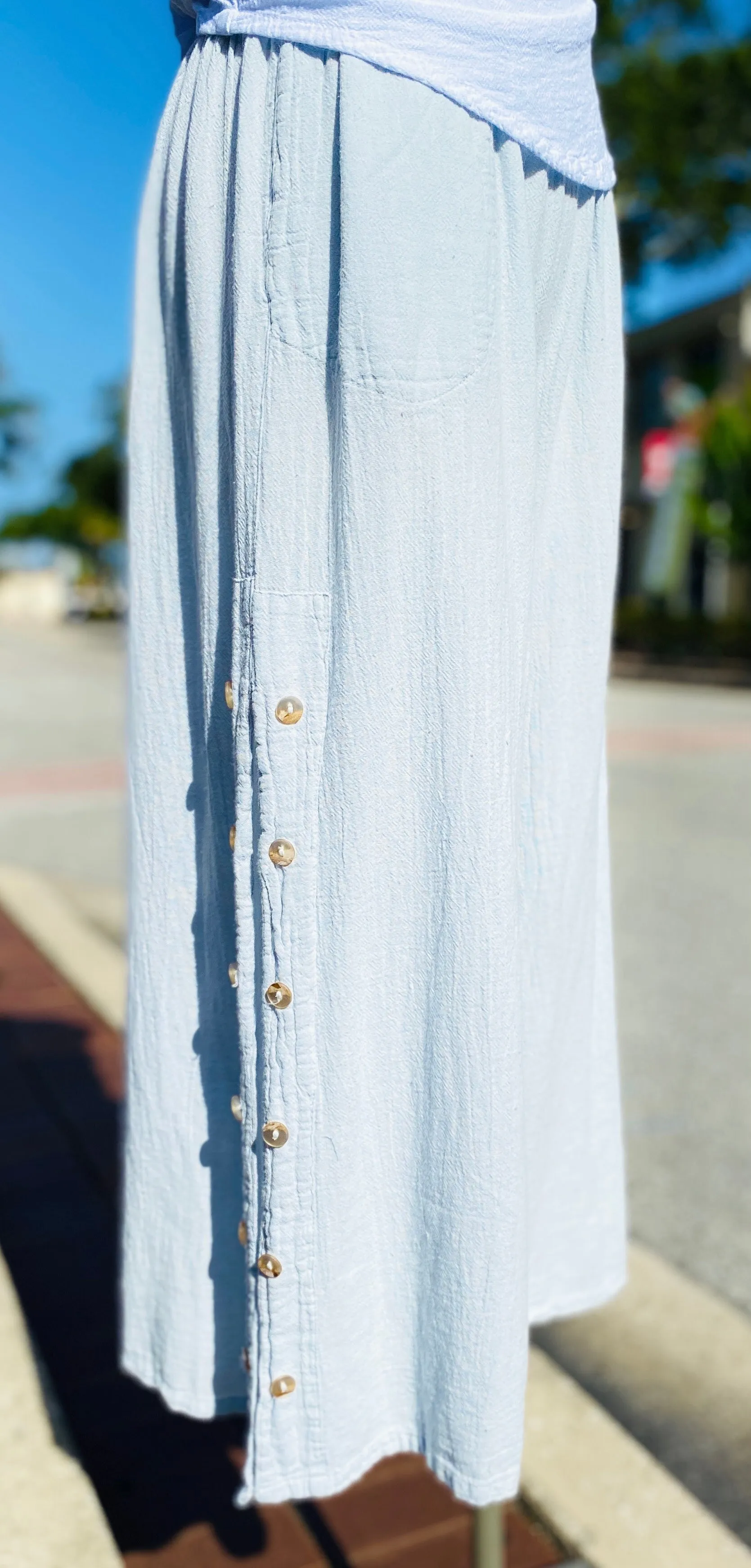 New Rickie Button Side Pants,Women Wear