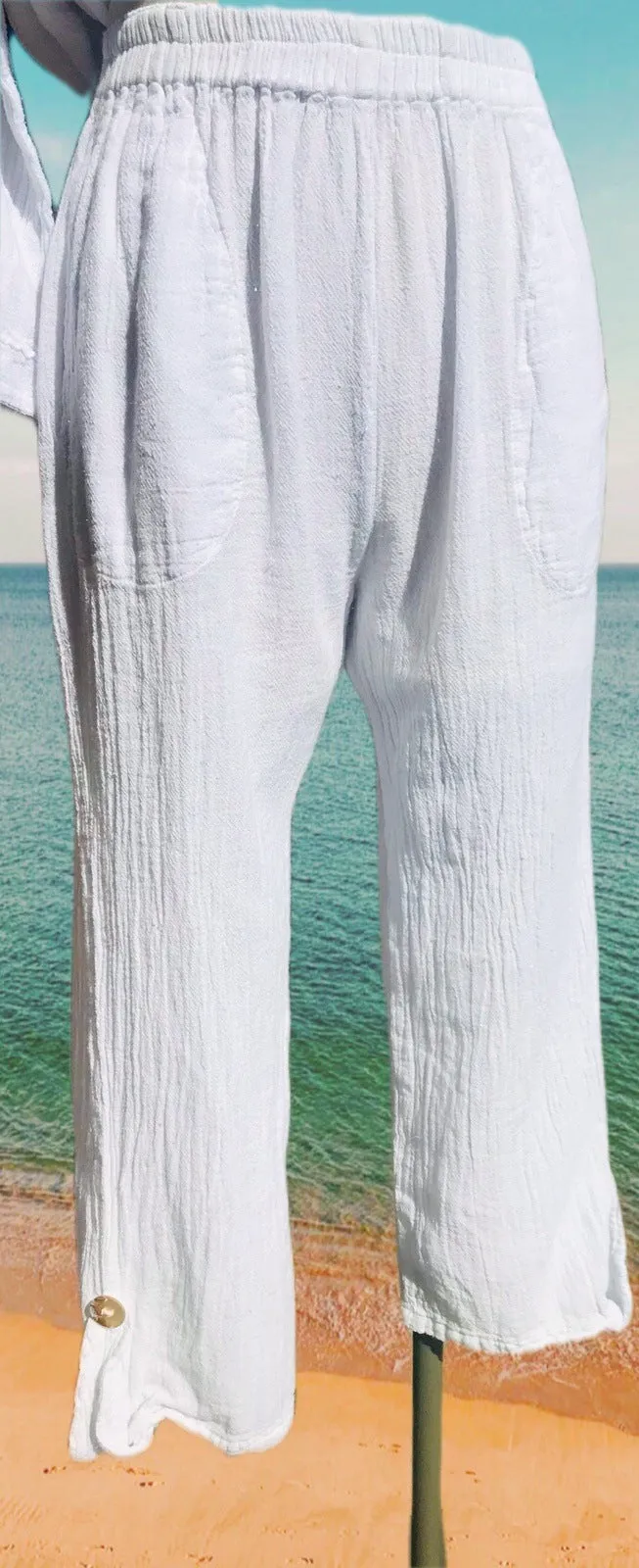 Nico Pants with Pockets! 100% Cotton Gauze,Women Wear