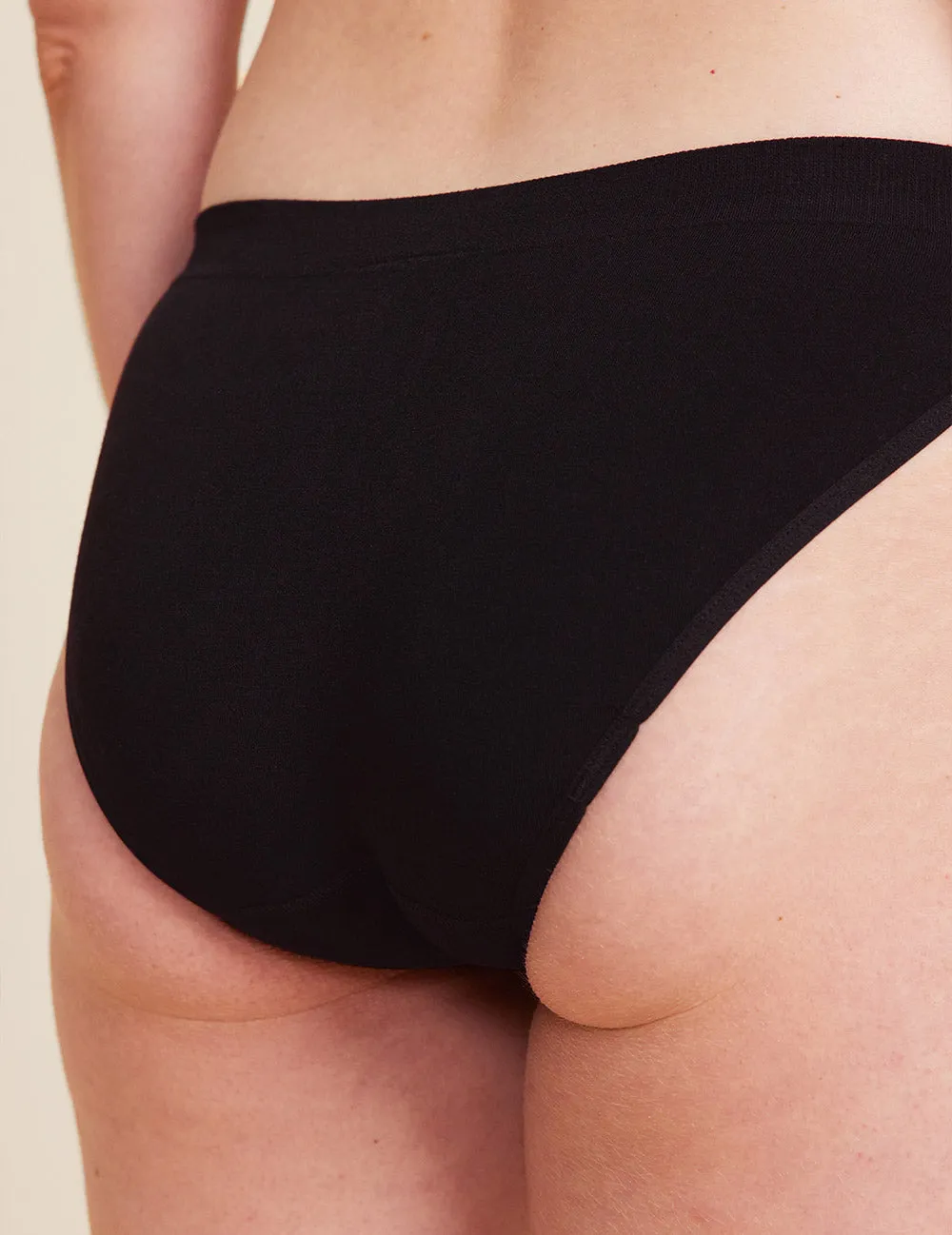 Period & Leak Proof - Hipster Bikini - Light - Black,Women Wear