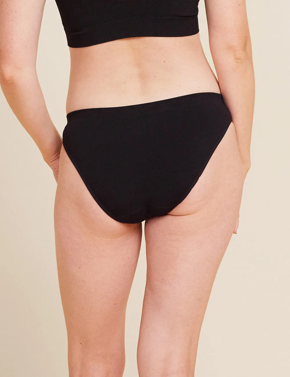 Period & Leak Proof - Hipster Bikini - Light - Black,Women Wear
