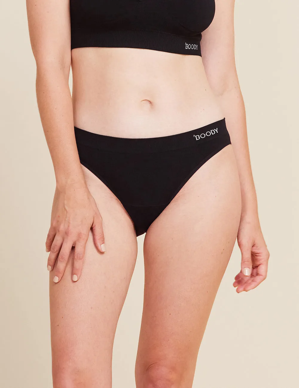 Period & Leak Proof - Hipster Bikini - Light - Black,Women Wear