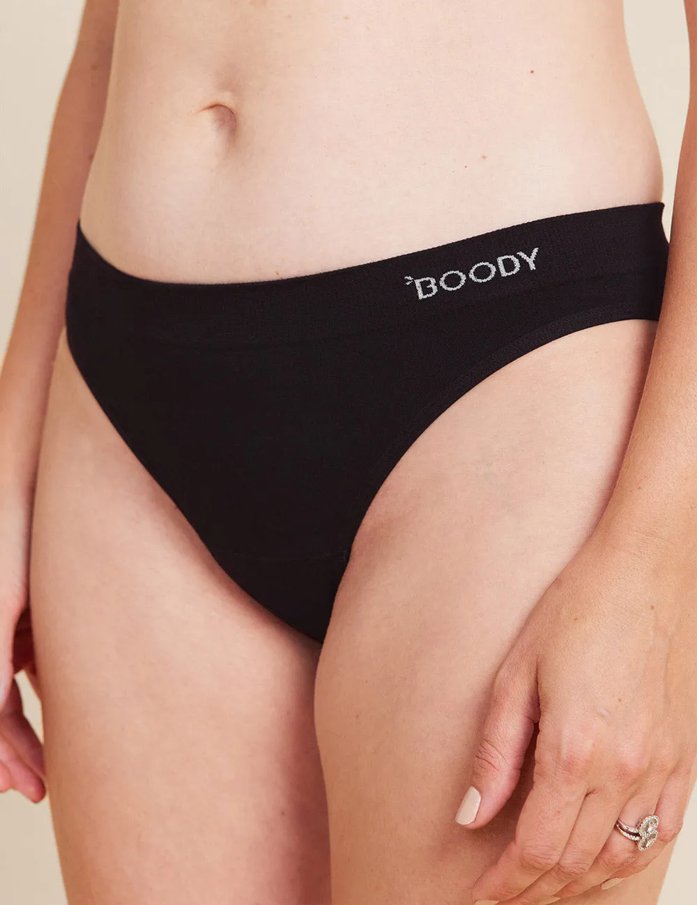 Period & Leak Proof - Hipster Bikini - Light - Black,Women Wear