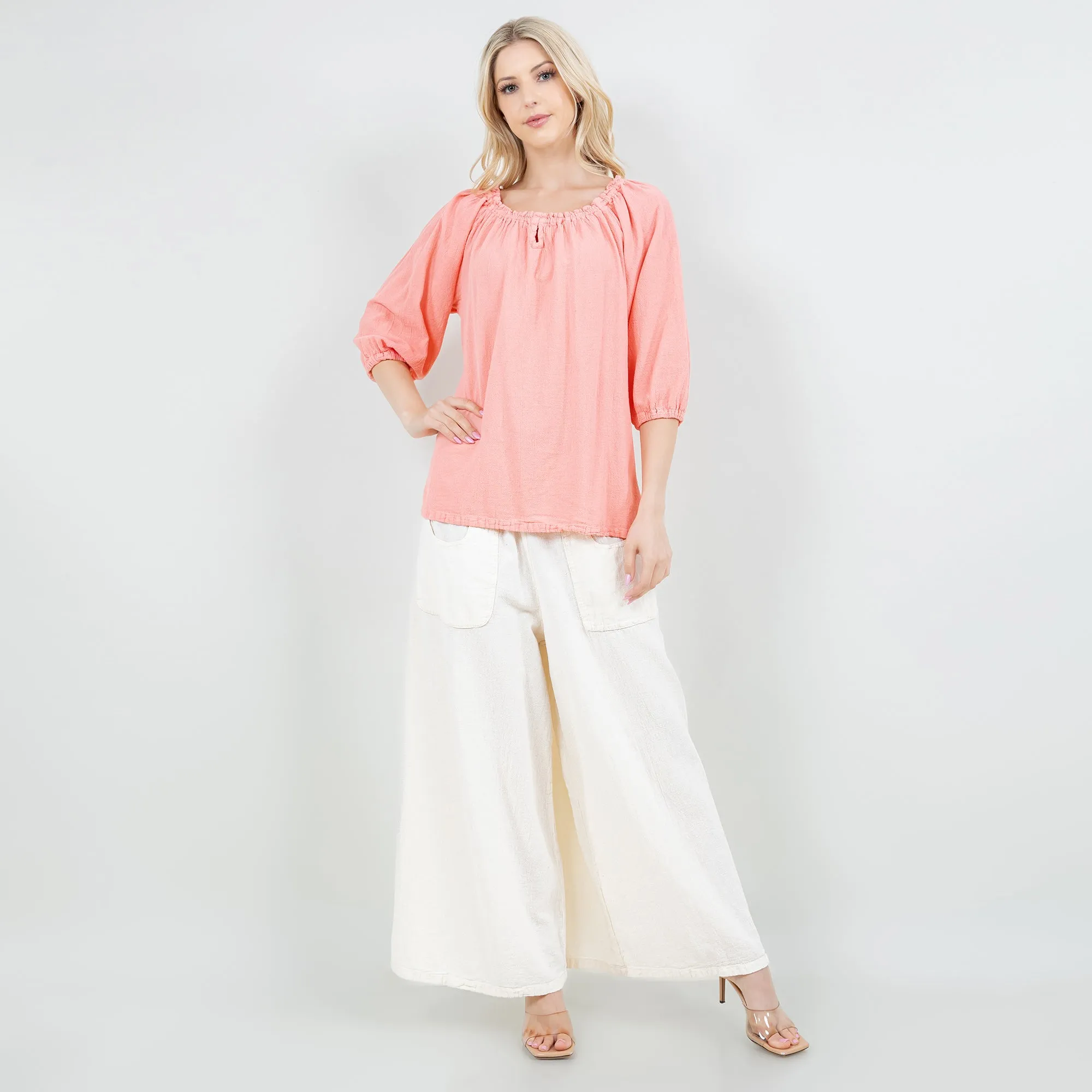 Presley Top 100% Cotton Gauze OSFM,Women Wear