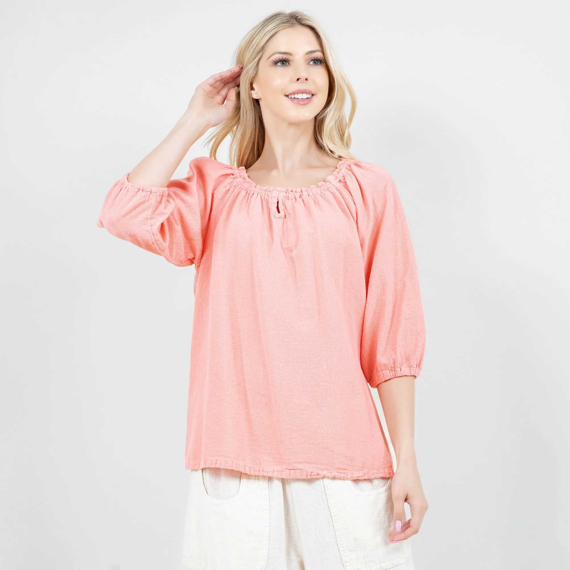 Presley Top 100% Cotton Gauze OSFM,Women Wear