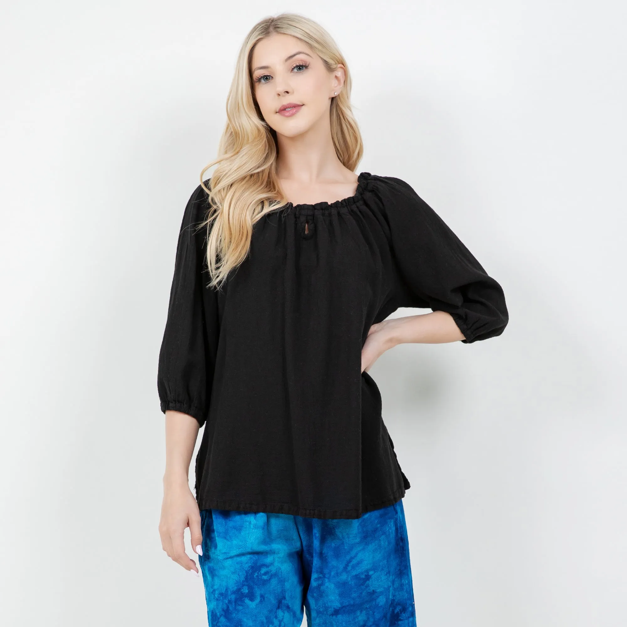 Presley Top 100% Cotton Gauze OSFM,Women Wear