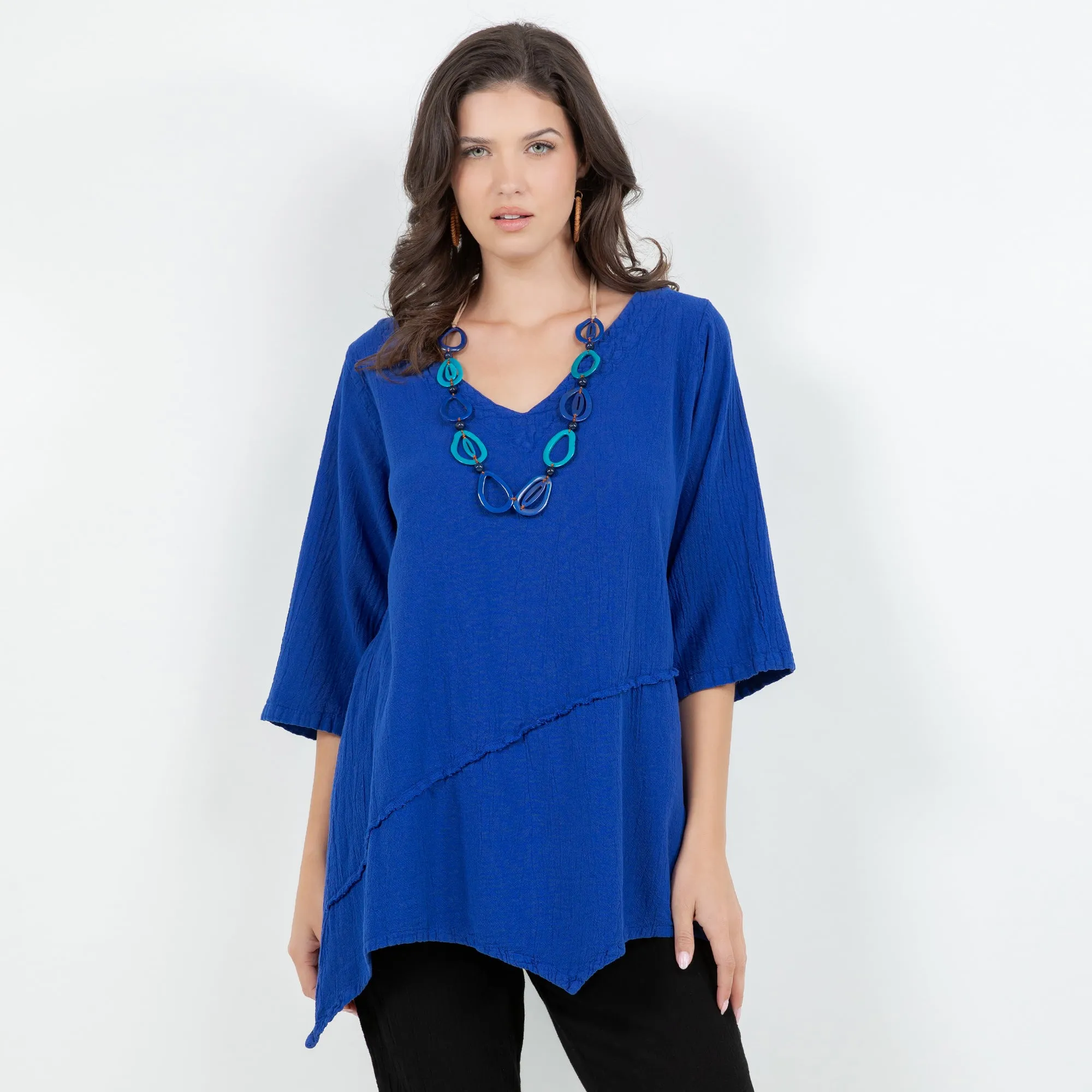 Rachel Top -100% Cotton Gauze Resort Wear Top with Flowing Fit -  New Colors!,Women Wear