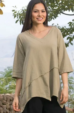Rachel Top -100% Cotton Gauze Resort Wear Top with Flowing Fit -  New Colors!,Women Wear