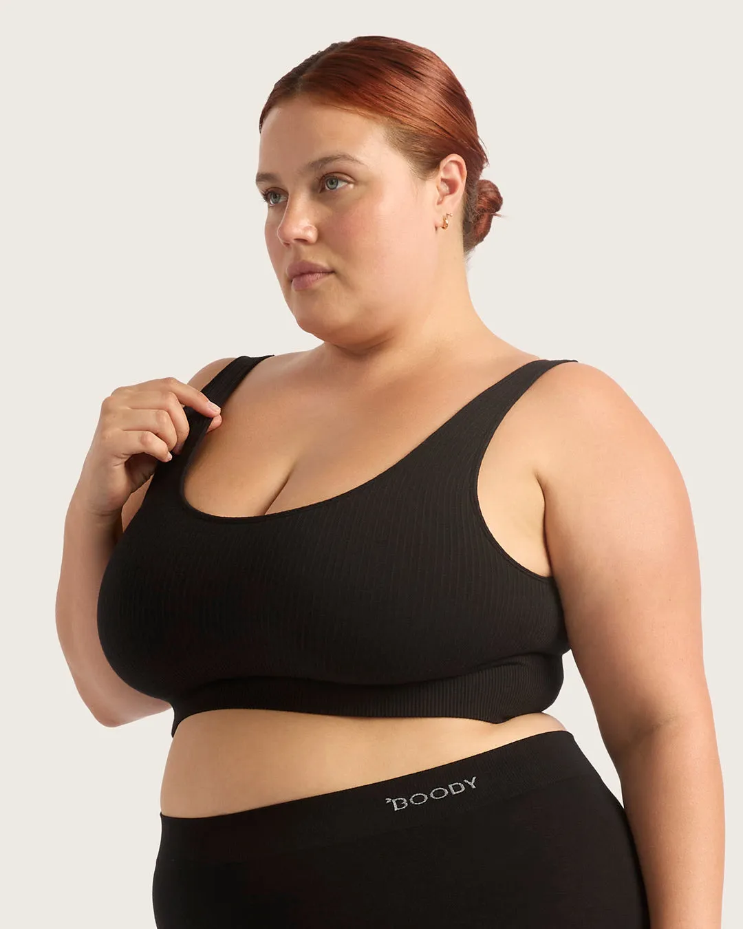 Ribbed Seamfree Crop - Black,Women Wear
