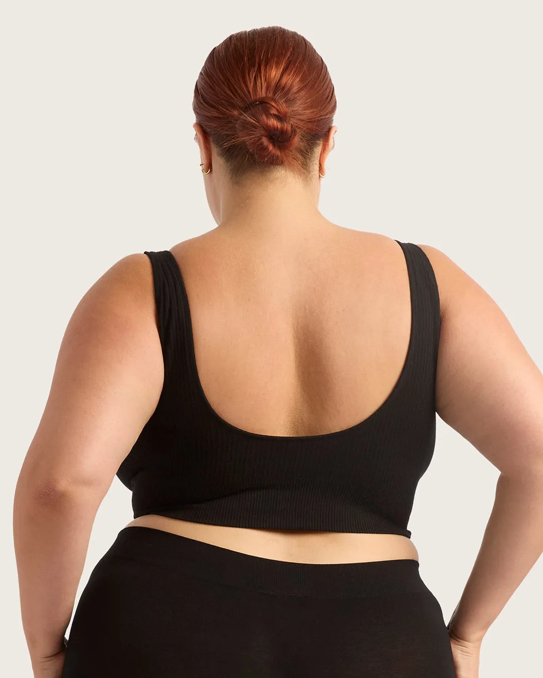 Ribbed Seamfree Crop - Black,Women Wear